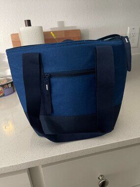 Arctic Zone Insulated Lunch Cooler Bag 12-Can Capacity Travel Tote Blue